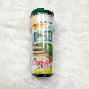 Starbucks Seoul Korea Travel Tumbler 12oz Green Lid Vintage Cup